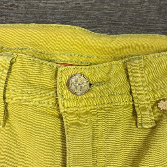 Tory Burch Cropped Denim Jeans -Gold Crest Size 27 - Picture 4 of 15